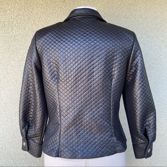 Versace vintage 90s quilted satin jacket